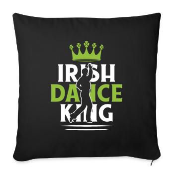 Irish Dance Irischer Tanz - Sofa pillowcase 17,3'' x 17,3'' (45 x 45 cm) - black - Front