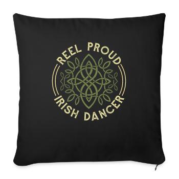 Irish Dance Irischer Tanz - Sofa pillowcase 17,3'' x 17,3'' (45 x 45 cm) - black - Front