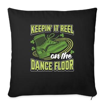 Irish Dance Irischer Tanz - Sofa pillowcase 17,3'' x 17,3'' (45 x 45 cm) - black - Front