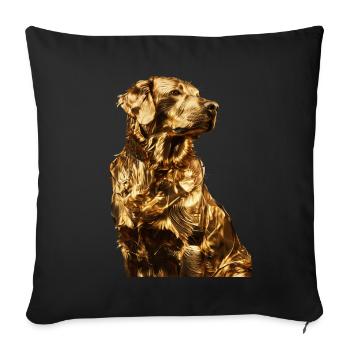Chien - Housse de coussin décorative 45 x 45 cm - noir - Devant