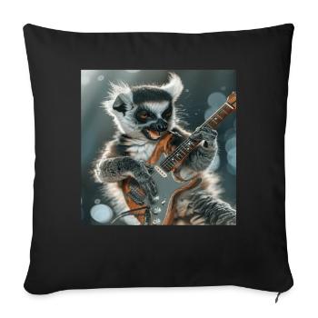 Lemur - Sofa pillowcase 17,3'' x 17,3'' (45 x 45 cm) - black - Front