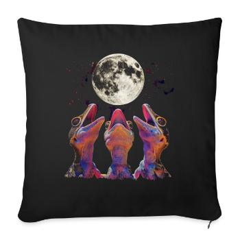 Kammgecko Eidechse Heulender Mond - Sofakissenbezug 45 x 45 cm - Schwarz - Vorne
