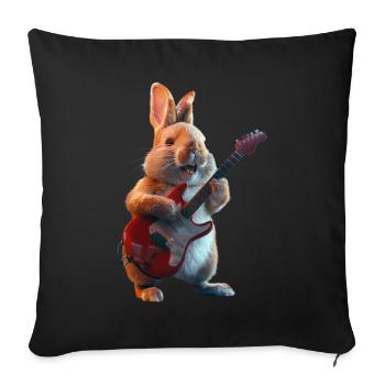 Rabbit - Sofa pillowcase 17,3'' x 17,3'' (45 x 45 cm) - black - Front