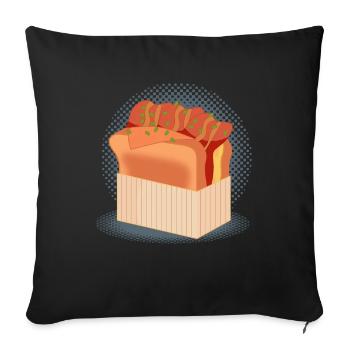 Delicious sandwich with bacon toast - Sofa pillowcase 17,3'' x 17,3'' (45 x 45 cm) - black - Front