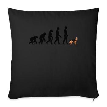 Berger allemand - Housse de coussin décorative 45 x 45 cm - noir - Devant