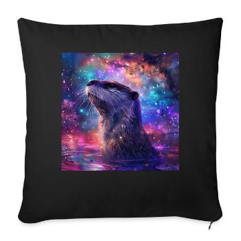 Otter - Sofa pillowcase 17,3'' x 17,3'' (45 x 45 cm) - black - Front