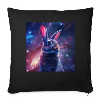Rabbit - Sofa pillowcase 17,3'' x 17,3'' (45 x 45 cm) - black - Front