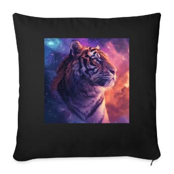 Tiger - Sofa pillowcase 17,3'' x 17,3'' (45 x 45 cm) - black - Front