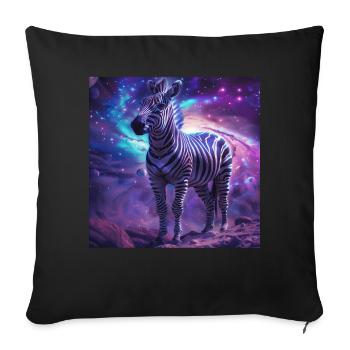 Zebra - Sofa pillowcase 17,3'' x 17,3'' (45 x 45 cm) - black - Front