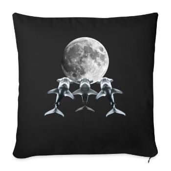 Hammerhai Meerestier Heulender Mond - Sofakissenbezug 45 x 45 cm - Schwarz - Vorne