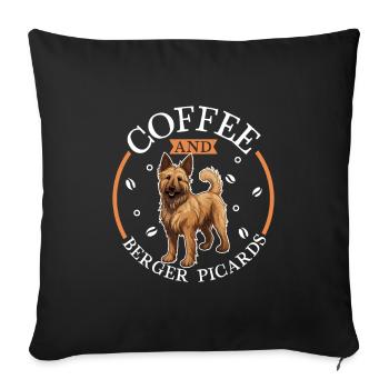 Coffee and Berger Picar - Sofa pillowcase 17,3'' x 17,3'' (45 x 45 cm) - black - Front