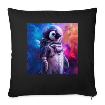 Penguin - Sofa pillowcase 17,3'' x 17,3'' (45 x 45 cm) - black - Front