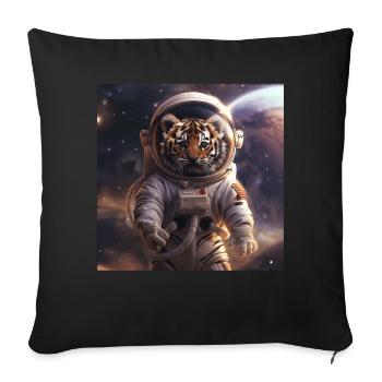Tiger - Sofa pillowcase 17,3'' x 17,3'' (45 x 45 cm) - black - Front