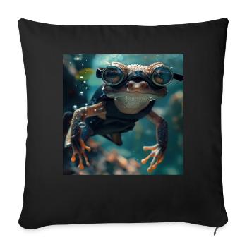 Frog - Sofa pillowcase 17,3'' x 17,3'' (45 x 45 cm) - black - Front