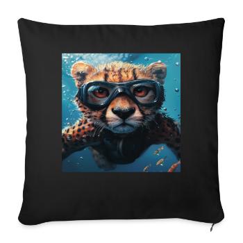 Gepard - Sofakissenbezug 45 x 45 cm - Schwarz - Vorne