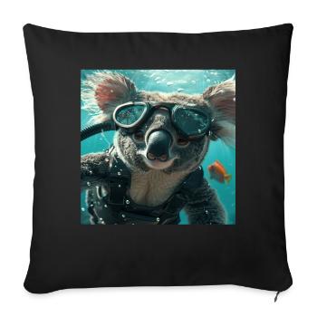 Koala - Sofa pillowcase 17,3'' x 17,3'' (45 x 45 cm) - black - Front