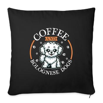 Coffee and Bolognese - Sofa pillowcase 17,3'' x 17,3'' (45 x 45 cm) - black - Front