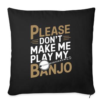 Banjo - Sofa pillowcase 17,3'' x 17,3'' (45 x 45 cm) - black - Front