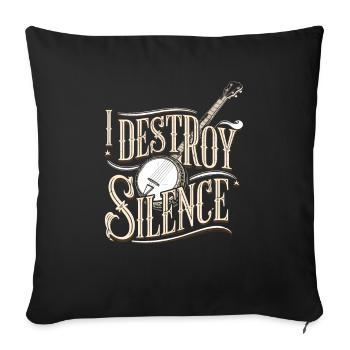 Banjo - Sofa pillowcase 17,3'' x 17,3'' (45 x 45 cm) - black - Front