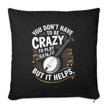 Banjo - Sofa pillowcase 17,3'' x 17,3'' (45 x 45 cm) - black - Front