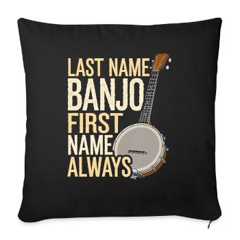 Banjo - Sofa pillowcase 17,3'' x 17,3'' (45 x 45 cm) - black - Front
