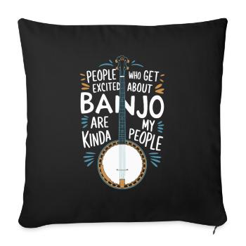 Banjo - Sofakissenbezug 45 x 45 cm - Schwarz - Vorne