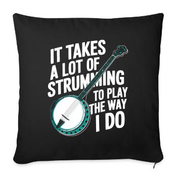 Banjo - Sofa pillowcase 17,3'' x 17,3'' (45 x 45 cm) - black - Front