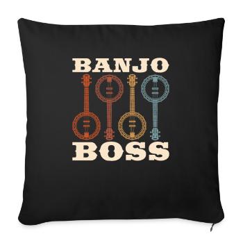Banjo - Sofa pillowcase 17,3'' x 17,3'' (45 x 45 cm) - black - Front