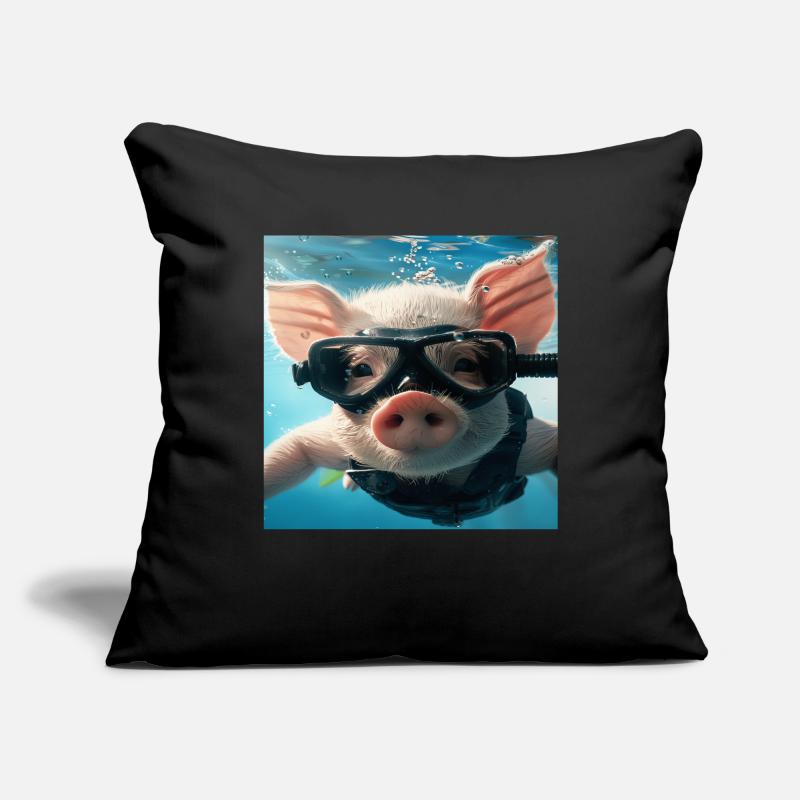 Cochon Housse de coussin décorative 45 x 45 cm