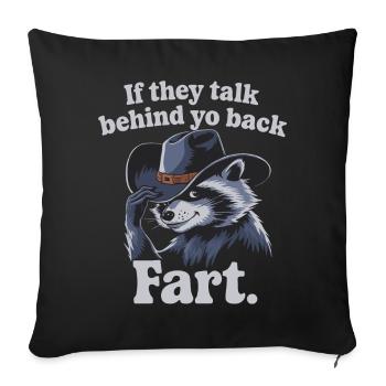 Raccoon - Sofa pillowcase 17,3'' x 17,3'' (45 x 45 cm) - black - Front