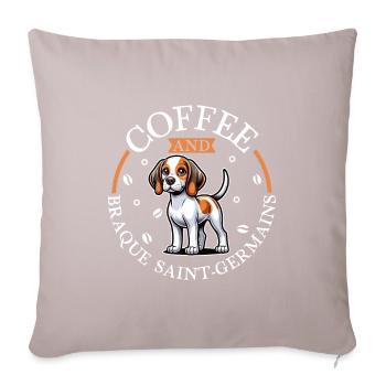 Coffee and Braque Saint-Germain - Sofa pillowcase 17,3'' x 17,3'' (45 x 45 cm) - light taupe - Front