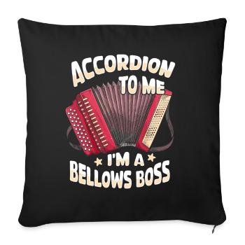 Accordion - Sofa pillowcase 17,3'' x 17,3'' (45 x 45 cm) - black - Front
