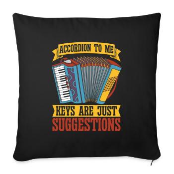 Accordion - Sofa pillowcase 17,3'' x 17,3'' (45 x 45 cm) - black - Front