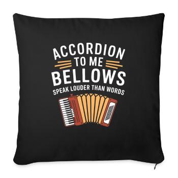 Accordion - Sofa pillowcase 17,3'' x 17,3'' (45 x 45 cm) - black - Front