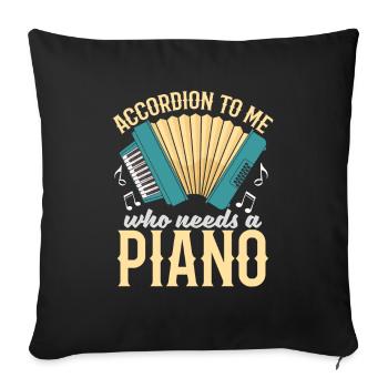 Accordion - Sofa pillowcase 17,3'' x 17,3'' (45 x 45 cm) - black - Front