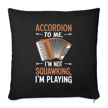 Accordion - Sofa pillowcase 17,3'' x 17,3'' (45 x 45 cm) - black - Front