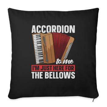 Accordion - Sofa pillowcase 17,3'' x 17,3'' (45 x 45 cm) - black - Front
