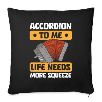 Accordion - Sofa pillowcase 17,3'' x 17,3'' (45 x 45 cm) - black - Front