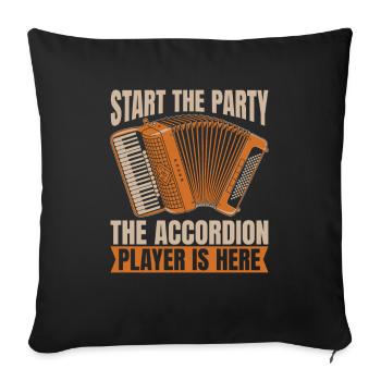 Accordion - Sofa pillowcase 17,3'' x 17,3'' (45 x 45 cm) - black - Front
