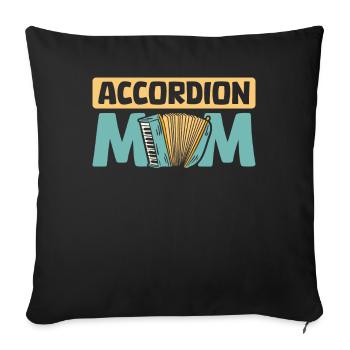 Akkordeon Mama - Sofakissenbezug 45 x 45 cm - Schwarz - Vorne