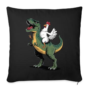 Chicken - Sofa pillowcase 17,3'' x 17,3'' (45 x 45 cm) - black - Front