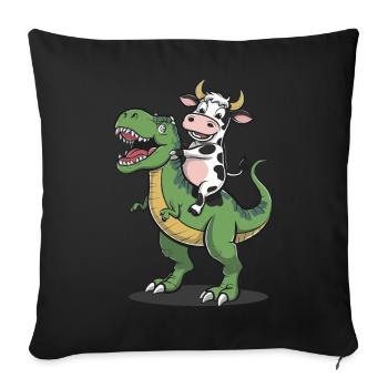Cow - Sofa pillowcase 17,3'' x 17,3'' (45 x 45 cm) - black - Front