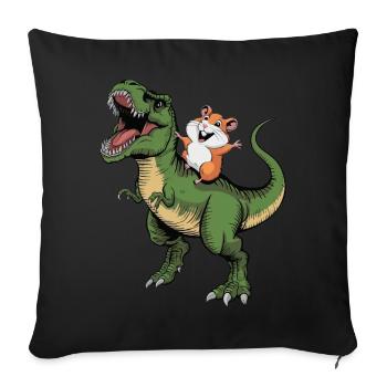 Hamster - Housse de coussin décorative 45 x 45 cm - noir - Devant