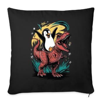 Penguin - Sofa pillowcase 17,3'' x 17,3'' (45 x 45 cm) - black - Front