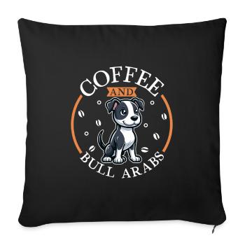Kaffee und Bull Arab - Sofakissenbezug 45 x 45 cm - Schwarz - Vorne