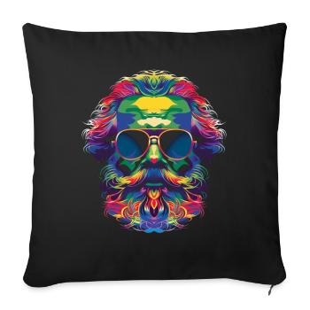 Karl Marx Kommunismus Kommunistische Sonnenbrille - Sofakissenbezug 45 x 45 cm - Schwarz - Vorne