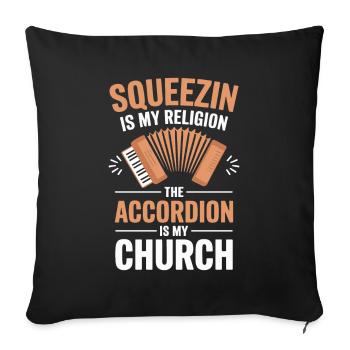 Accordion - Sofa pillowcase 17,3'' x 17,3'' (45 x 45 cm) - black - Front