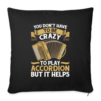 Accordion - Sofa pillowcase 17,3'' x 17,3'' (45 x 45 cm) - black - Front
