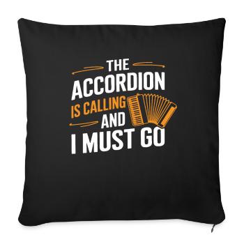 Accordion - Sofa pillowcase 17,3'' x 17,3'' (45 x 45 cm) - black - Front