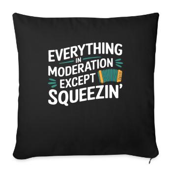 Accordion - Sofa pillowcase 17,3'' x 17,3'' (45 x 45 cm) - black - Front